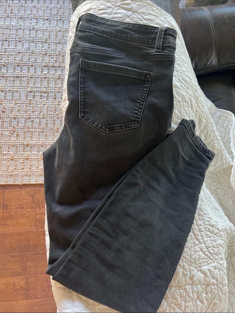 Maurices Black High-Rise Jeans with White Embroidered Logo